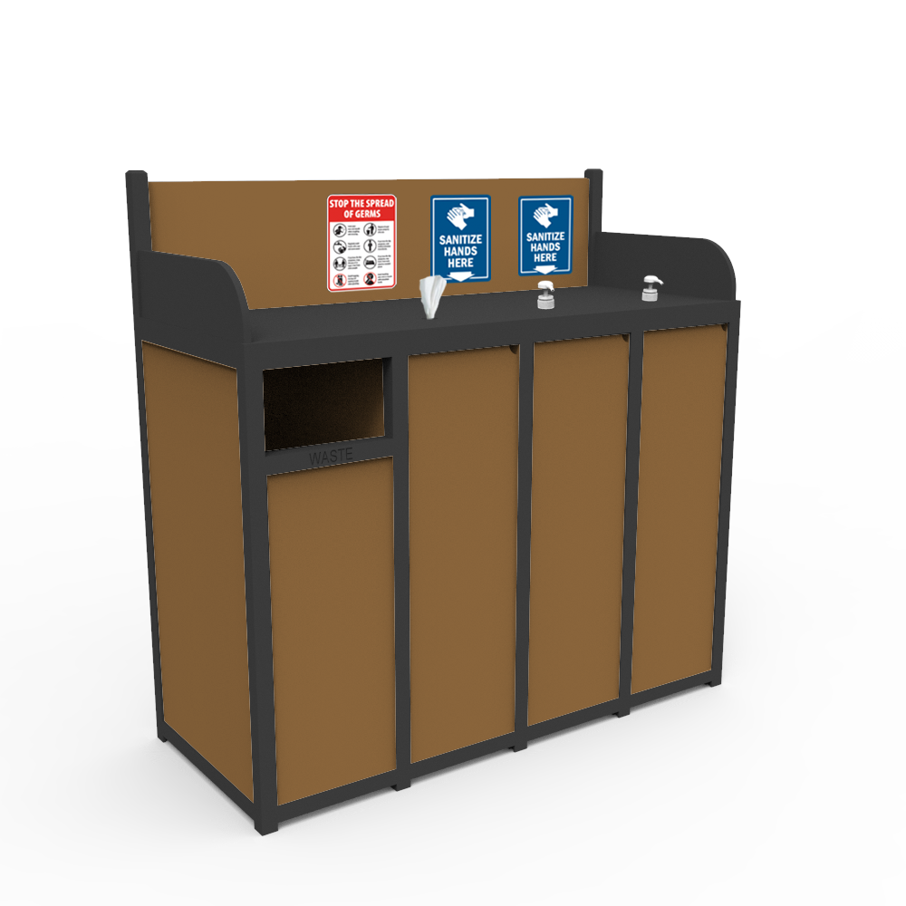 hands sanitizer wipes station Model HSDWSL