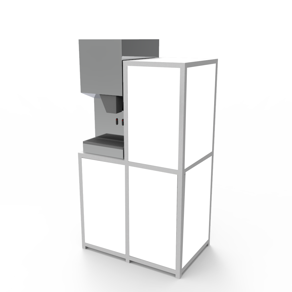 Commercial Beverage Station with Cup Dispensers for Outdoor Use