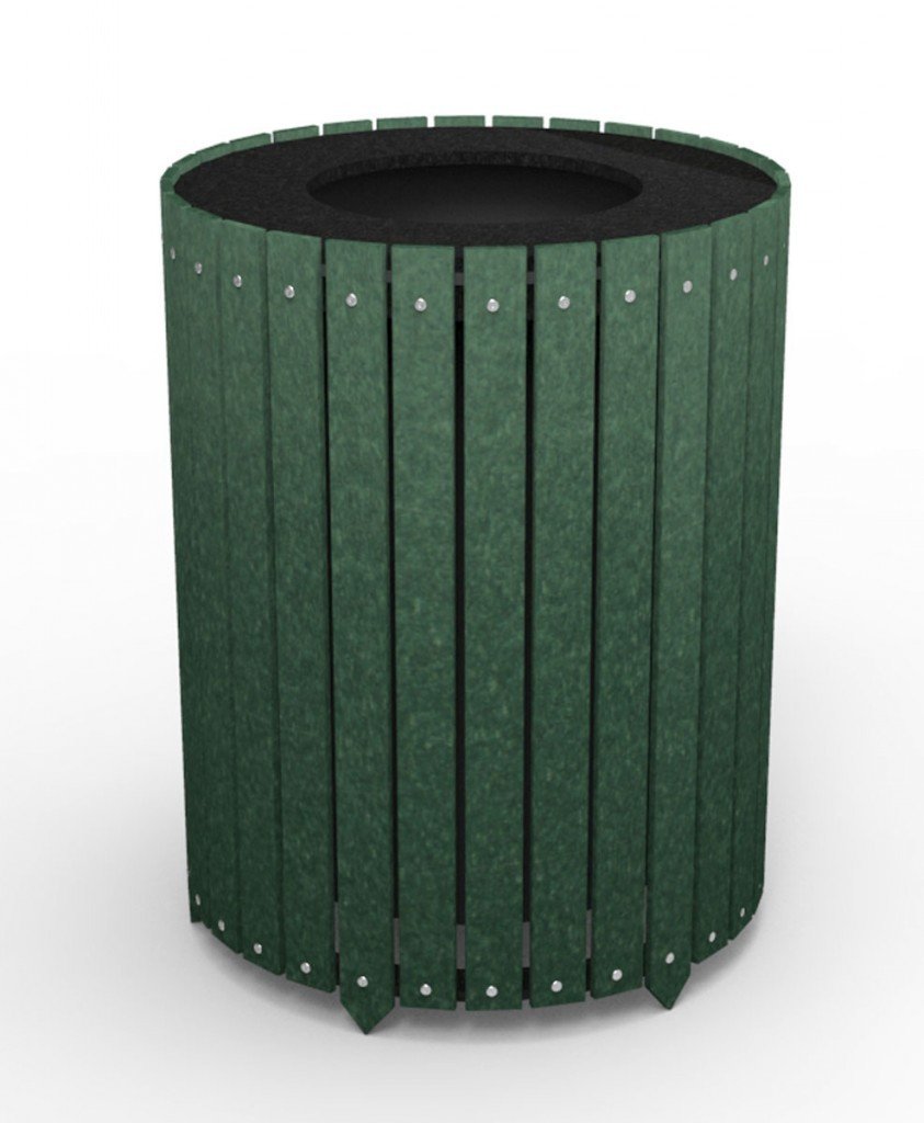 Round Waste Receptacles Trash & Recycling Containers