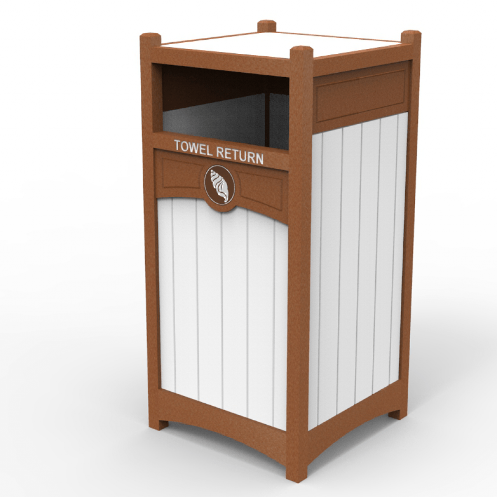 Outdoor Towel Bin in Recycled Plastic R3 Site Furnishings