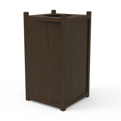 recycled lumber trash receptacle