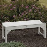 recycled plastic backless bench