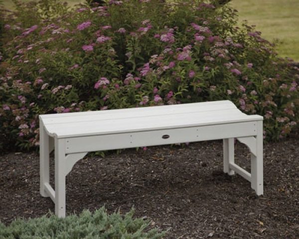 recycled plastic backless bench