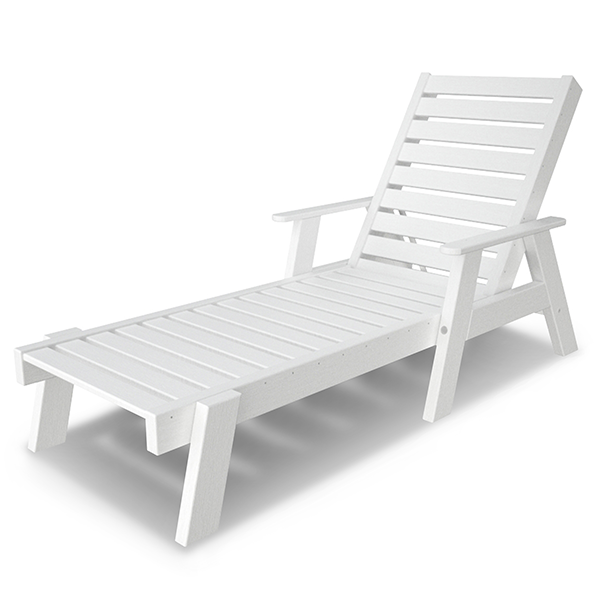 recycled plastic chaise white