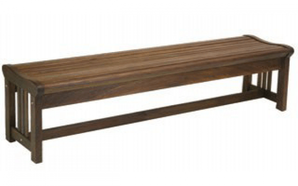 backless ipe bench