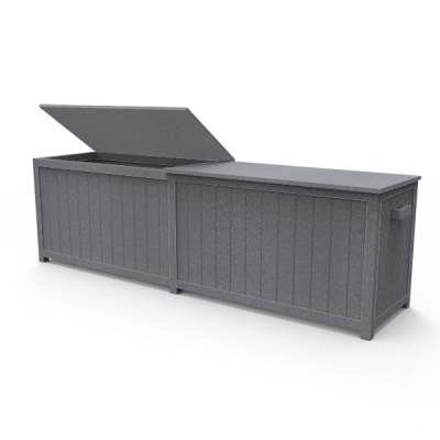 Large Deck Storage Box with Optional Casters for Pool, Patio