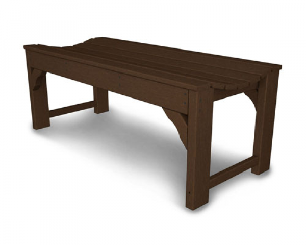 Mahogany Recycled Plastic Backless Bench
