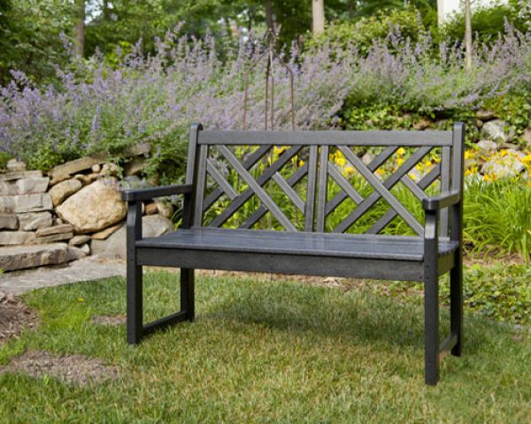 Chippendale Bench in a Park Setting