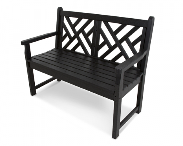 Black Chippendale Bench