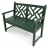 Green Chippendale Bench