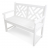 White Chippendale Bench