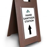 Brown Hand Sanitizer Station